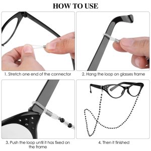 AOTHSO 5 Pieces 100 Days of School Old Lady Wig Costume Set Granny Cosplay Wig Glasses Necklace for Halloween Dress Up Party