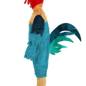 Adult Disney Moana Hei Hei Halloween Costume | Rooster Hooded Jumpsuit with Attached Shoe Covers for a Playful, Authentic Look Large