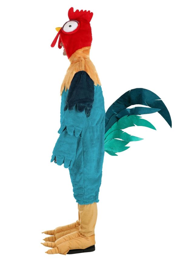 Adult Disney Moana Hei Hei Halloween Costume | Rooster Hooded Jumpsuit with Attached Shoe Covers for a Playful, Authentic Look Large - Image 3