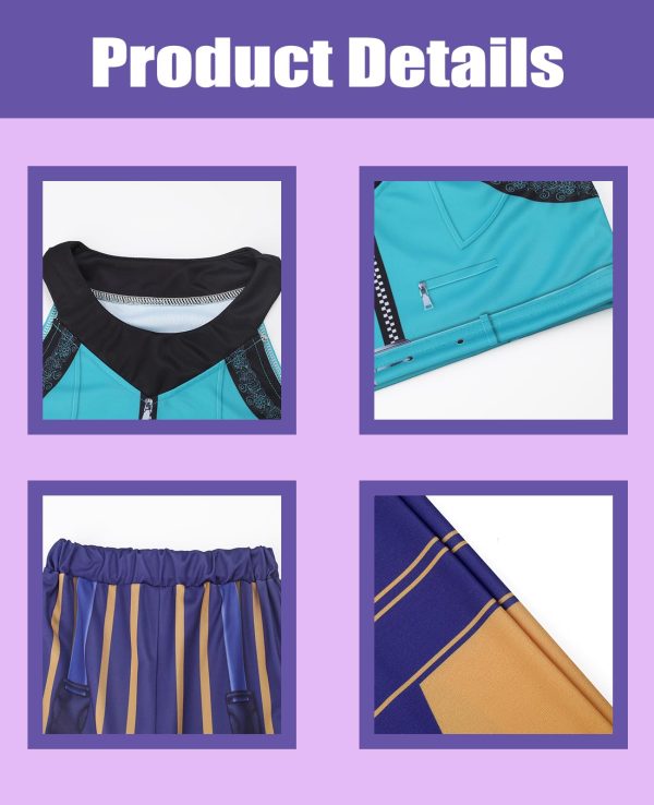 ACLGCSU Costume for Kids, Pop Singer Group Costume for girl, Star Stage Cosplay Party Halloween for 3-10 Years Dress Up - Image 3