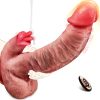 Thrusting Dildo Sex Toys Vibrator - Big Dildo Vibrator Adult Sex Toys with 7 Thrusting 10 Vibrating Licking Modes for G-Spot Anal Clitoral Stimulation，Realistic Dildos Adult Toys S&M Ticklers
