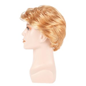 GenmeiFBH Funny Celebrity Wig - Presidential Candidate Donald Trump Wig Set, Including Flag Pin, Perfect for Halloween