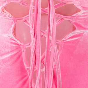 AiMiNa Anime Womens Bunny Girl Costume One Piece Bodysuit Halloween Cosplay Catsuit Bunny Headband Stockings Set(Pink S)