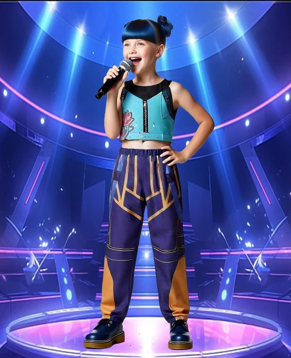 ACLGCSU Costume for Kids, Pop Singer Group Costume for girl, Star Stage Cosplay Party Halloween for 3-10 Years Dress Up - Image 2