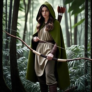 KDAFJLKD Women's Hooded Velvet Cloak, Renaissance Medieval Buckle Cape,Halloween Costume Cloak (Green)