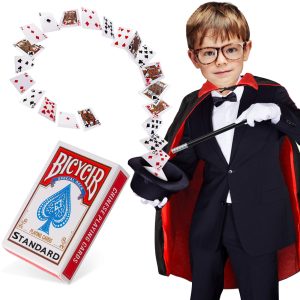 Yewong Kids Magician Costume Accessories with MagicianTop Hat Cloak Cape Wand Gloves Rabbit Puppet Magic Tricks Kit