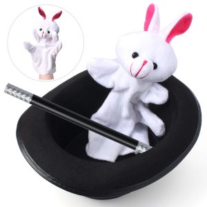 Yewong Kids Magician Costume Accessories with MagicianTop Hat Cloak Cape Wand Gloves Rabbit Puppet Magic Tricks Kit