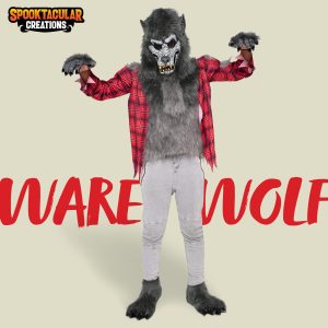 Spooktacular Creations Boy Howling Werewolf Costume with Mask, Halloween Costume for Kids, Wolf Outfit Kids-Red