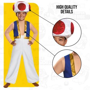 Toad Deluxe Costume, Medium (7-8)