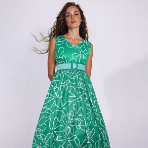 Adult Green Costume Dress Cosplay Halloween Outfit 4Pcs Set for Women