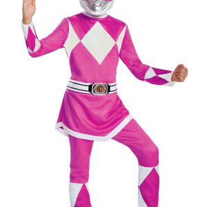 Disguise Pink Ranger Deluxe Child Costume, Pink, Medium/(7-8)