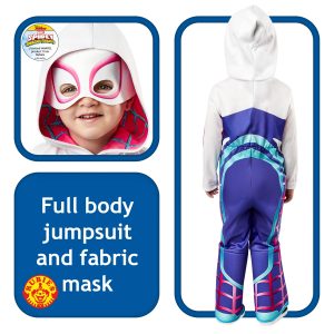 Rubies II Toddler Marvel: Spidey and His Amazing Friends Ghost Spider Deluxe Costume, As Shown, 3T4T