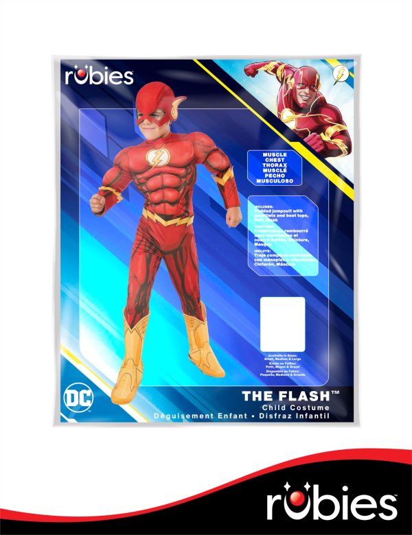 DC Comics Superheroes: The Flash Costume for Kids by Rubies, Boy's Small - Image 5