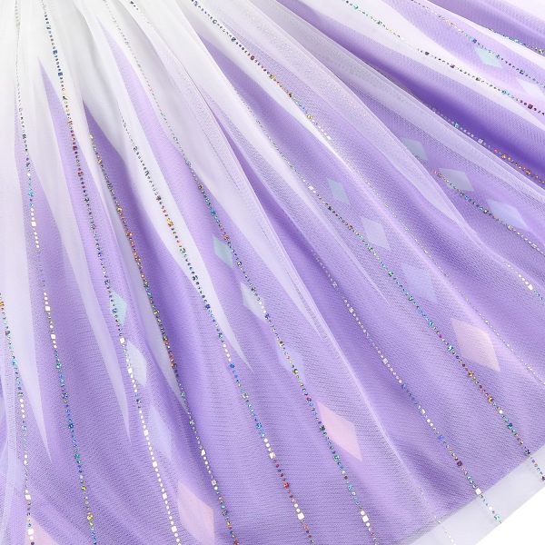 Aolliya Princess Dress for Girls Snow Queen Princess Costumes Purple Princess Dress Up for Halloween Cosplay Carnival - Image 2