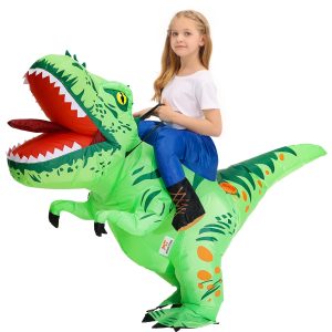 MT MENGTONG Halloween Costume Inflatable Dinosaur Costume Kids Riding T Rex Blow up Funny Party for Boys/Girls（4-6Y）