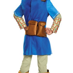 Link Breath Of The Wild Deluxe Costume, Blue, Medium (7-8)