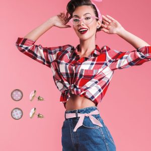 Aneco 6 Pack 50s Costume Set Chiffon Scarf Cat Eye Glasses Bandana Tie Headband Earrings for Women Accessories¡­