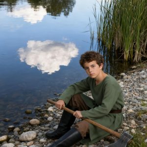 VZQI Kids Medieval Pirate Costume Tunic Renaissance Knight Warrior Viking LARP Halloween Green Boys Tops S