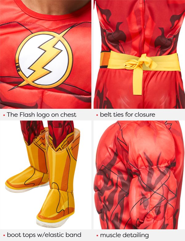 DC Comics Superheroes: The Flash Costume for Kids by Rubies, Boy's Small - Image 6