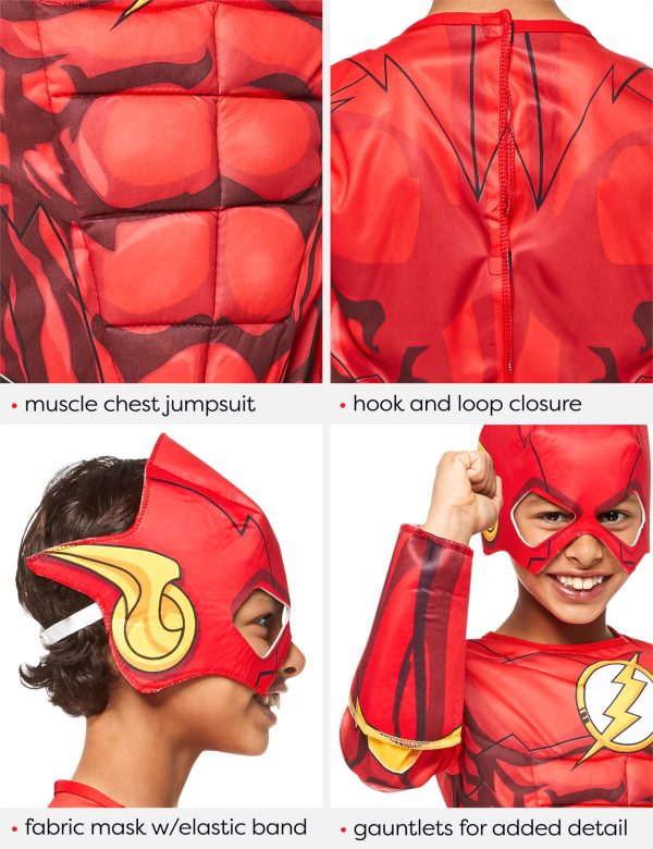 DC Comics Superheroes: The Flash Costume for Kids by Rubies, Boy's Small - Image 7