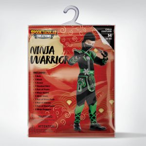 Spooktacular Creations Kids Green Ninja Costume, Child Boy Ninja Outfit Set, Halloween Costume for Toddler Themed Parties, Dress Up (Small, 5-7 yrs)