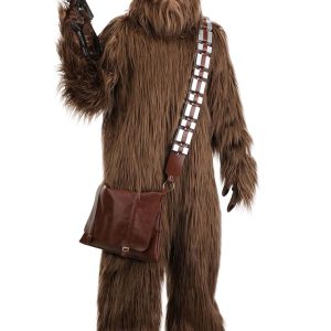 Adult Star Wars Chewbacca Premium Costume | Wookiee Jumpsuit, Padded Mask, Gloves and Bandolier Satchel X-Large