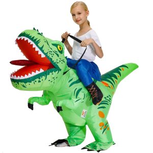 MT MENGTONG Halloween Costume Inflatable Dinosaur Costume Kids Riding T Rex Blow up Funny Party for Boys/Girls（4-6Y）