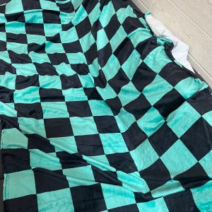 Anime Throw Blanket Flannel Fleece Blanket Cosplay Hooded Cloak Shawl Wrap Nap Quilt Bed Throws Large Size 80''X60'' (80''X60'', Green)