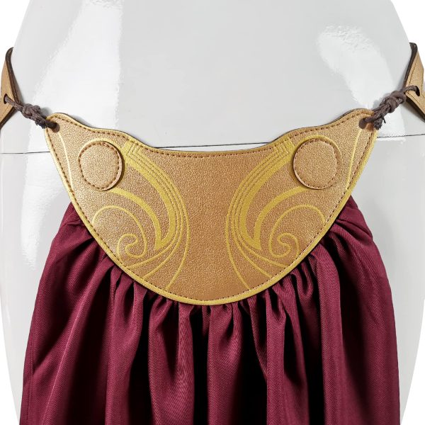 Adult Princess Leia Slave Cosplay Costume Bikini Carnival Outfit Dress Gold Bra Skirt Halloween Costume for Women (Gold, X-Small) - Image 3
