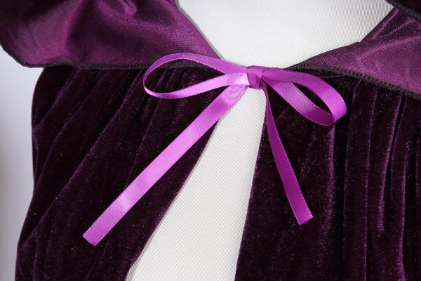 VGLOOK Unisex Adults Hooded Cloak Velvet Cape for Halloween Cosplay Costumes 59 inch Purple - Image 3