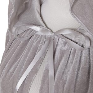 BIGXIAN Long Hooded Cloak Velvet Cape Witch Costume Halloween Costumes for Women Men (Gray, Large)